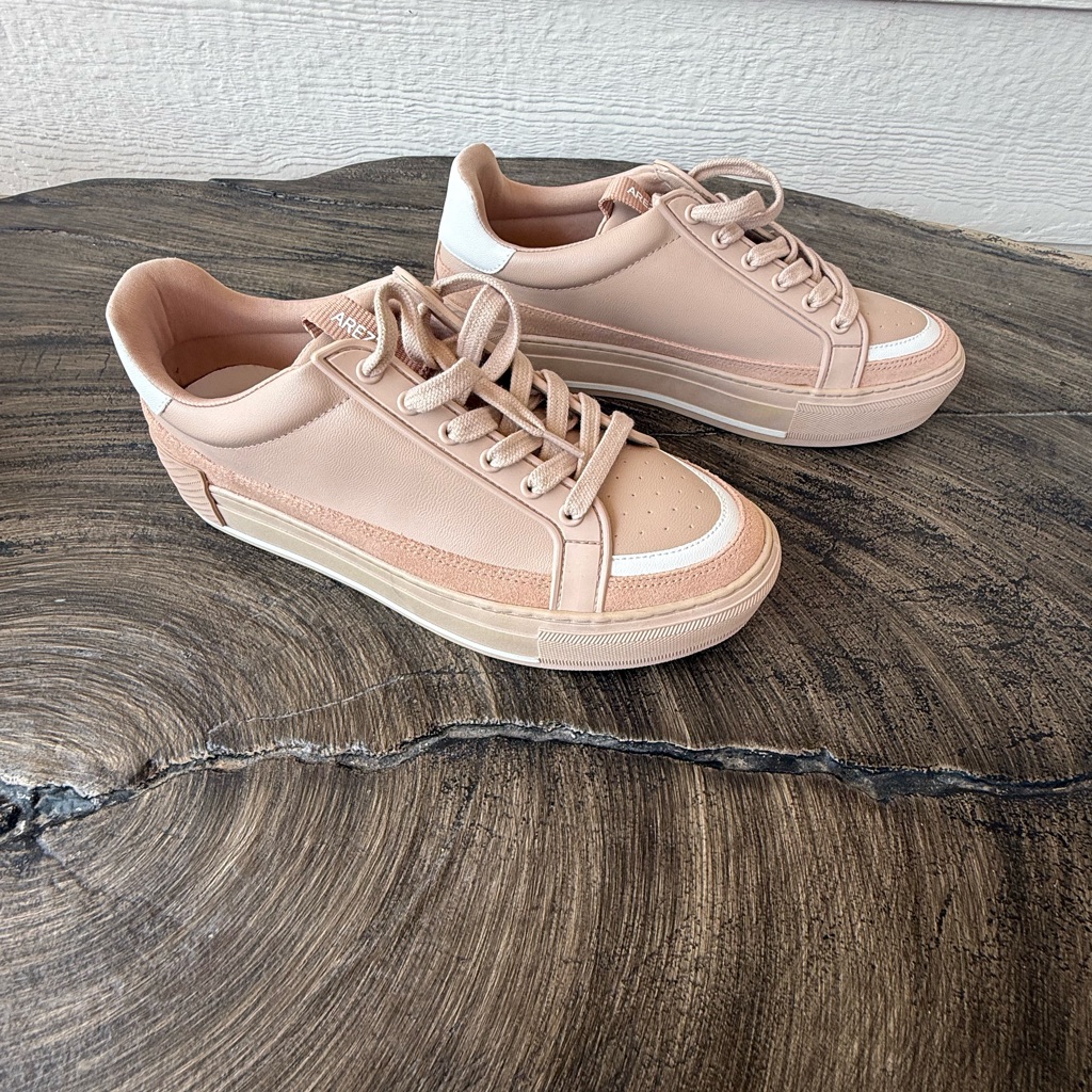 Arezzo Pink And Beige Sneakers Size 8m